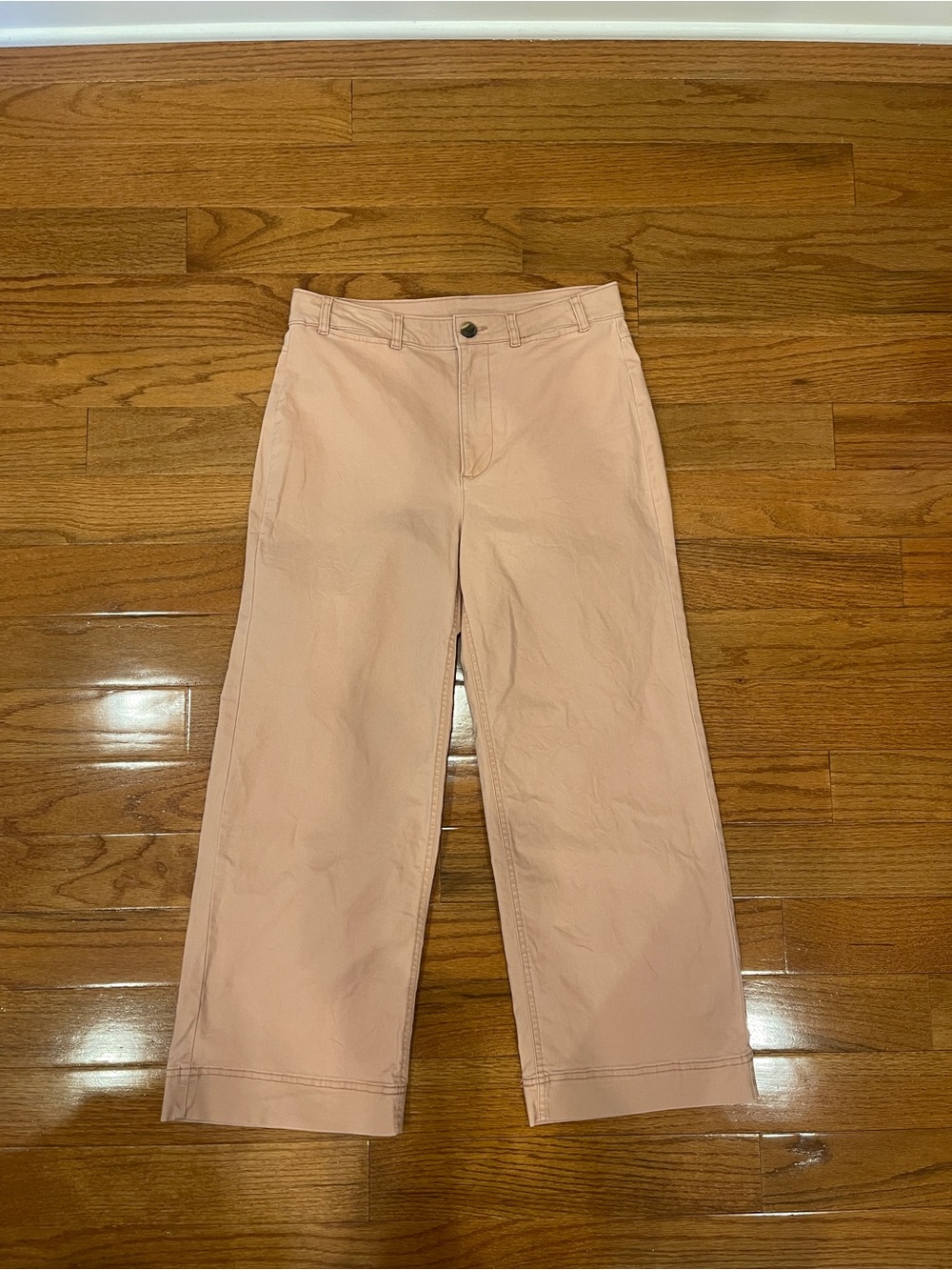 Old Navy Light Pink Wide Leg Cropped Pants Women's Size 6